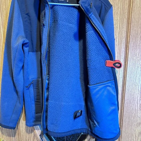 The North‎ Face Mens Fleece Jacket Full Zip Blue Black Outdoor Casual - Picture 3 of 7
